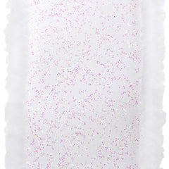 Christmas Glittered Satin Snowball Edge Wired Ribbon, 2-1/2-inch, 10-yard