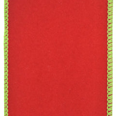 Christmas Velvet Two-Tone Wired Ribbon, 10-yard