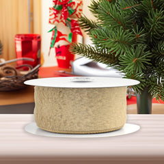 Christmas Soft Fuzzy Faux Fur Wired Ribbon, 10-yard