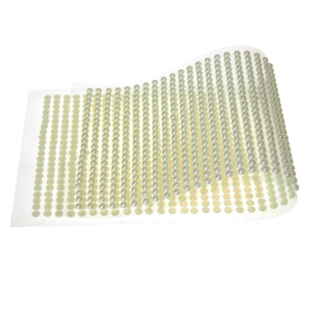 Plastic Pearls Flat Bead Self Adhesive Stickers