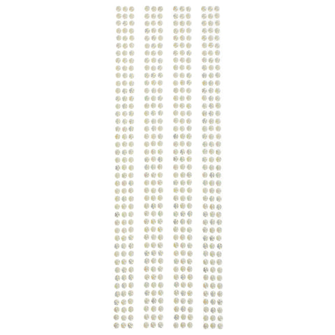 Iridescent Rhinestone Border Strip Stickers, 5mm, 4-count