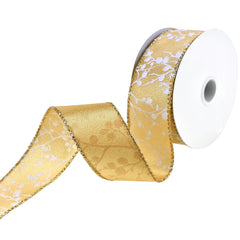 Berry Branch Silhouette Wired Ribbon, 10-yard