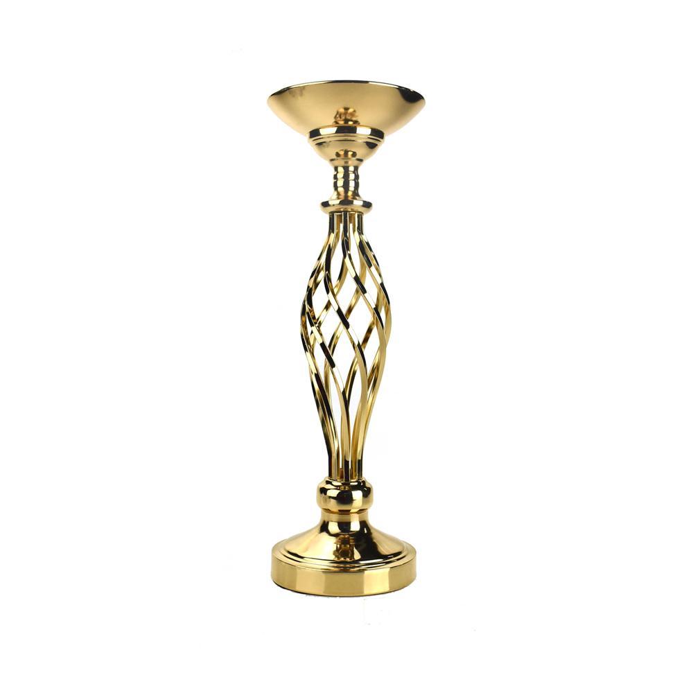 Twisted Candle Holder Metal Centerpiece, 17-3/4-Inch