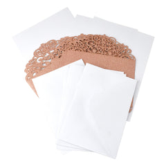 Rectangular Glitter Laser Cut Blank Invitations, 7-Inch, 8-Count