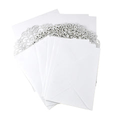 Rectangular Glitter Laser Cut Blank Invitations, 7-Inch, 8-Count