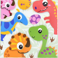 Dinosaur 3D Cardstock Craft Stickers, 2-1/4-inch, 10-piece