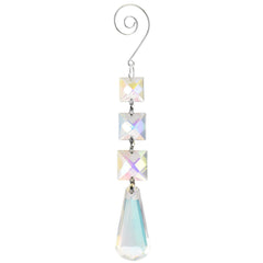 Acrylic Chandelier Crystals, Raindrop Link, 7-inch