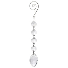 Acrylic Chandelier Crystals, Almond Link, 7-inch