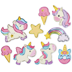 Unicorn 3D Pop Up Foil Paper Craft Stickers, 1-3/4-inch, 18-piece