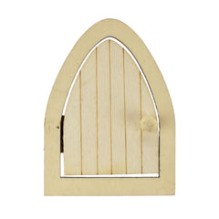 Wooden Craft Archway Fairy Doors with Hinge, 3-1/16-inch, 2-count