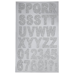 Glittered Capital Letters Alphabet Craft Stickers, 1-3/8-inch, 64-count