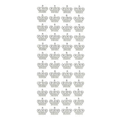 Royal Crown Rhinestone Stickers, 3/4-inch, 48-count