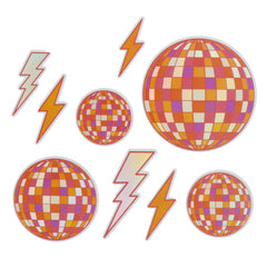 Disco Ball Holographic Vinyl Craft Stickers, 1-1/4-inch, 21-piece