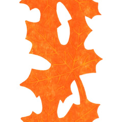 Fall Leaves Felt Cutout Ribbon, Orange, 1-1/2-inch, 10-yard
