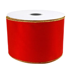 Christmas Velvet Wired Edge Ribbons
