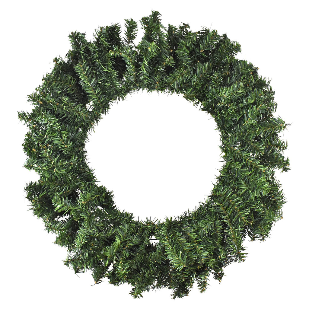 Artificial Pine Branch Tip Wreath, Green, 19-Inch