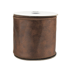 Deluxe Double Sided Leather Wired Ribbon, 5-yard
