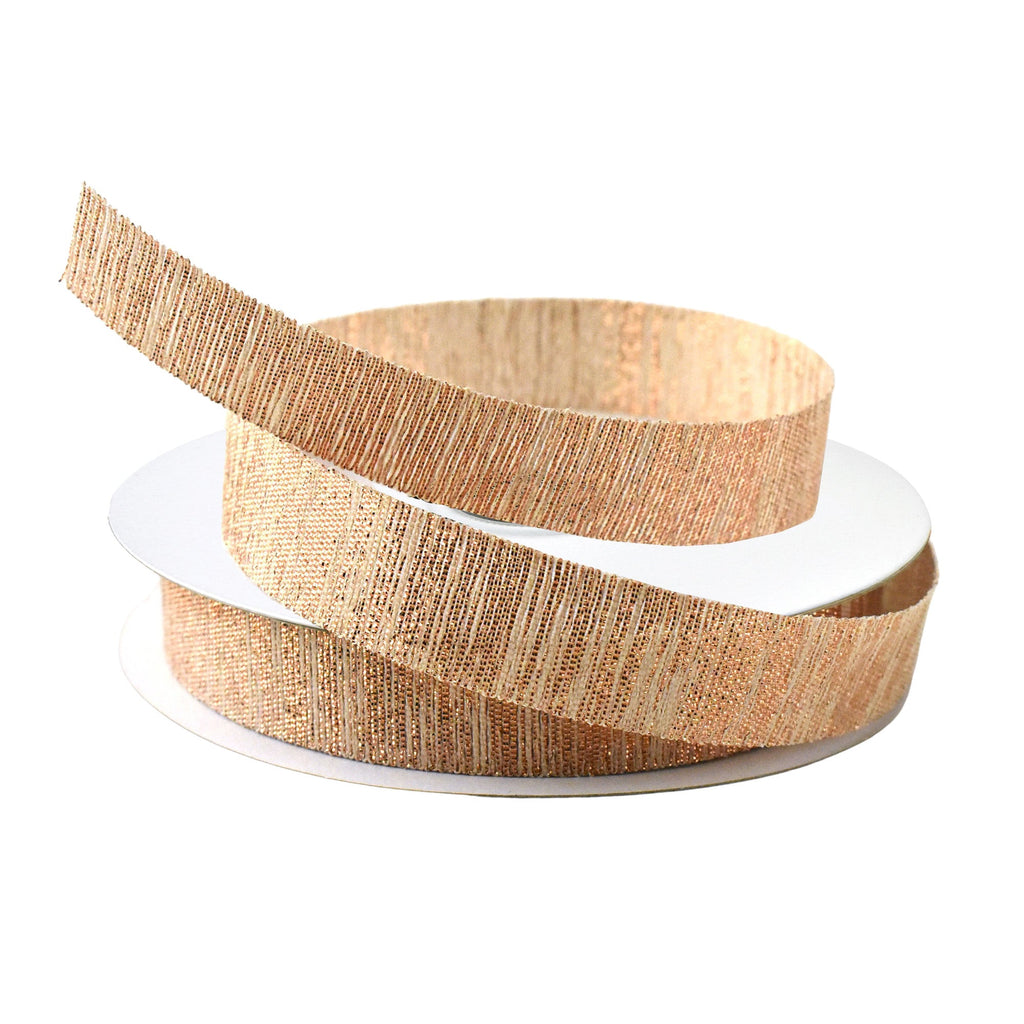 Sunset Metallic Gold Weave Ribbon, 5/8-inch, 10-yard