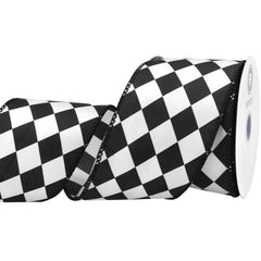 Classic Harlequin Diamond Wired Ribbon, 10-yard