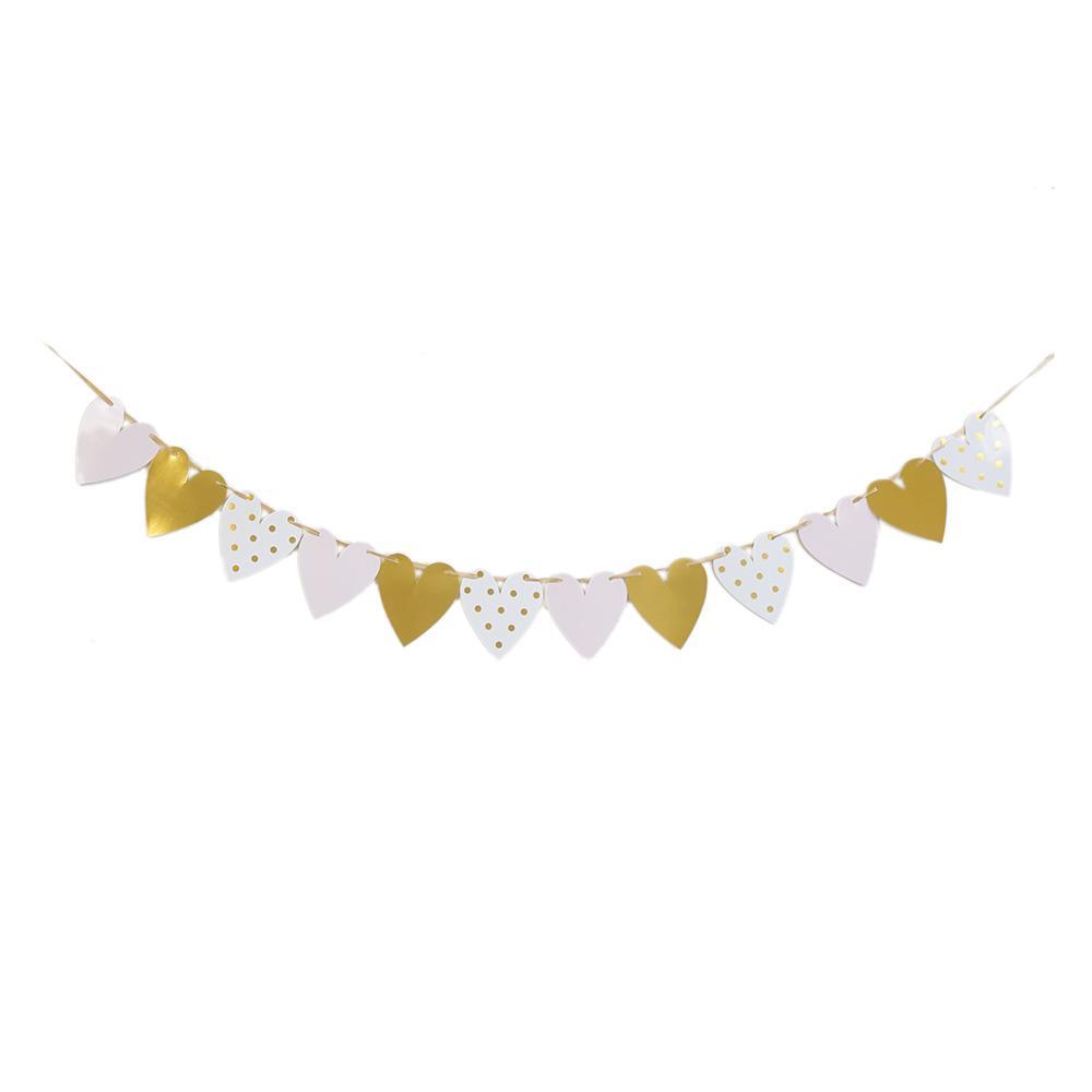 Valentine Heart Banner with Hot Stamping, 5-Feet