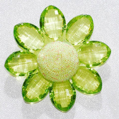 Sunflower Acrylic Crystal Flower, 1-3/4-inch, 6-Piece