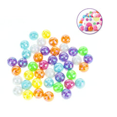 Plastic Fashion Disco Balls Aurora Borealis Beads, 3/8-inch, 42-count, Multicolor