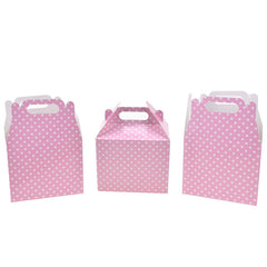 Polka Dot Patterned Party Favor Boxes, 4-3/4-Inch, 3-Count