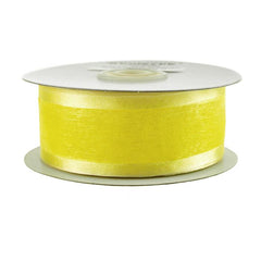 Satin-Edge Sheer Organza Ribbon, 1-1/2-inch, 25-yard