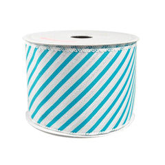 Iridescent Candy Striped Ribbon, 2 1/2-Inch, 10 Yards
