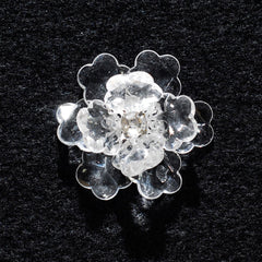 Flower Lotus Crystal, Shredded Edge, 1-3/4-inch, 6-Piece