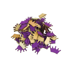 Royal Crown Glitter Wood Favors, 1-1/2-Inch