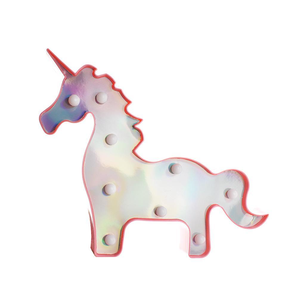 Holographic Unicorn LED Light Up Wall Decor, 13-Inch