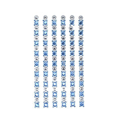 Rhinestone Embellishments Stickers, 6-Inch, 5-Strips