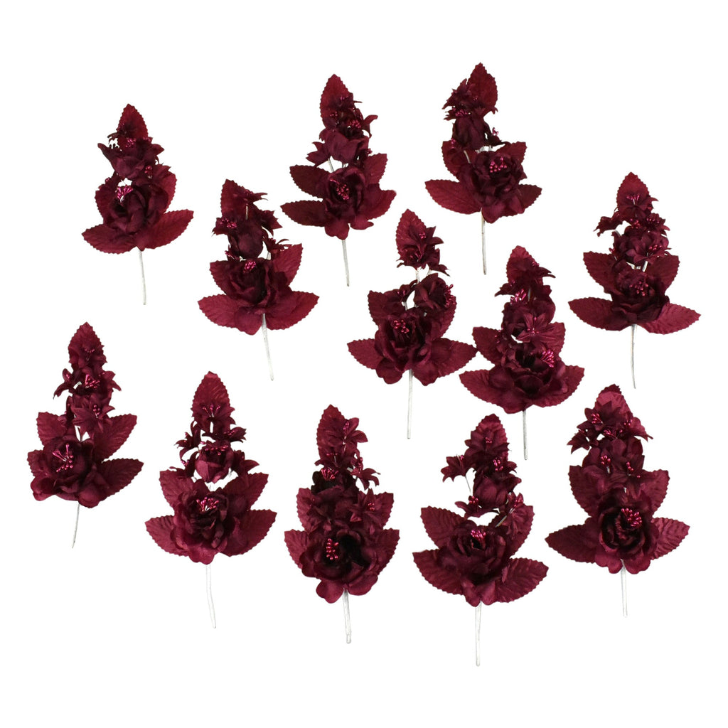 Organza Corsage Flowers, 6-inch, 12-count