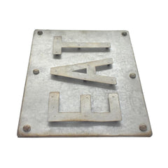Galvanized Eat Sign, 7-1/2-Inch