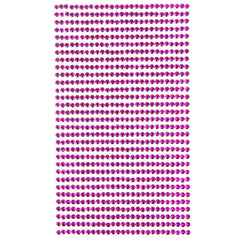 Round Adhesive Diamond Gem Stickers, 3mm