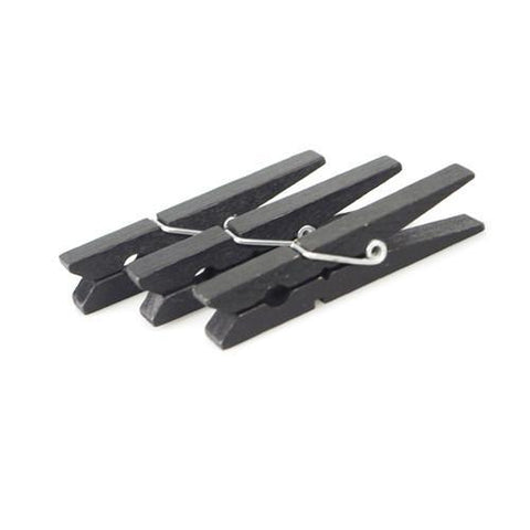 Black Wooden Chalkboard Peg Clothespins, 2-7/8-Inch, 8-Piece