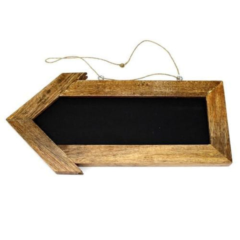 Chalkboard Arrow Rustic Wood Sign, 12-Inch