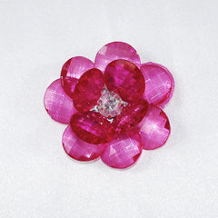Flower Crystal Lotus, Round Edge, 1-3/4-inch, 6-Piece