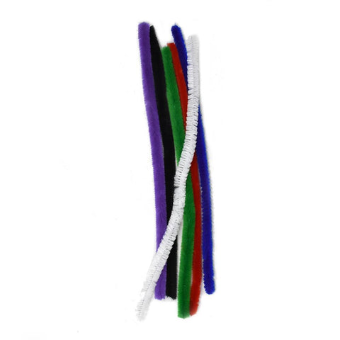 Decorative Chenille Stems, Bright Mix, 12-Inch, 24-Piece