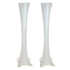 Tall Eiffel Tower Glass Vase Centerpiece, 32-inch, 12-count