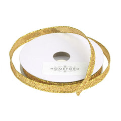 Metallic Glitter Wired Christmas Ribbon, 3/8-Inch, 10 Yards