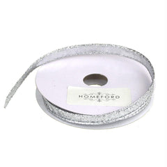 Metallic Glitter Wired Christmas Ribbon, 3/8-Inch, 10 Yards