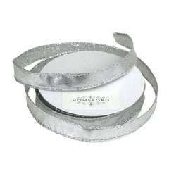 Metallic Glitter Wired Christmas Ribbon, 5/8-Inch, 10 Yards