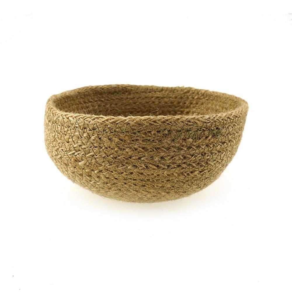 Braid Round Jute Pot Holder, Natural, 6-1/2-Inch x 3-1/2-Inch