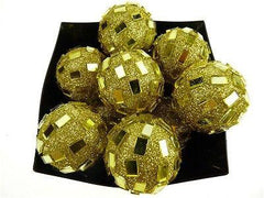 Glitter Disco Ornament Balls, 1-1/4-inch, 10-Piece