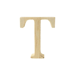 Pine Standing Wood Letters Numbers and Symbols, 2-inch, 3-count