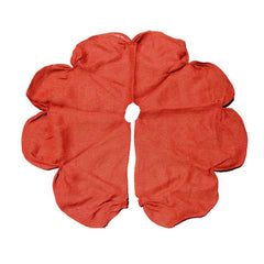 Burlap Tree Skirt Round Ruched Edge, 42-inch