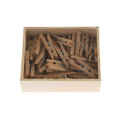 Mini Wooden Clothespins, 50-Count