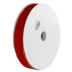 Christmas Velvet Wired Edge Ribbons